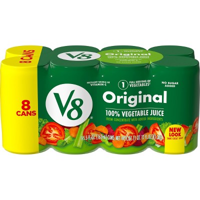 V8 Original 100% Vegetable Juice - 8pk/5.5 fl oz Cans