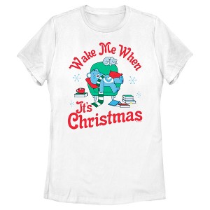 Women's Care Bears Bedtime Bear Wake Me When It's Christmas T-Shirt - 1 of 4