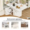 Anybear 47" Wood Folding Dining Table with Storage Rack and Cabinet - 2 of 4