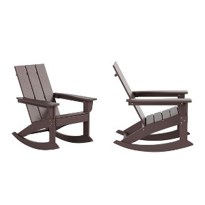 WestinTrends  Modern Adirondack Outdoor Rocking Chair (Set of 2) - 1 of 2
