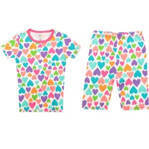 Just Love Pajamas for Girls Snug-Fit Cotton Girls PJ Set Short Sleeve Tee & Shorts - 1 of 3
