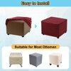Unique Bargains Elastic Living Room Bedroom Square Foot Stool Cover - 4 of 4
