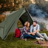 Tangkula 2 in 1 Camping Cot Combo Travel Cot Tent w/Pop-up Tent Shelter Bag & Rainfly - 2 of 4