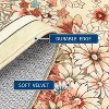 Machine Washable Boho Rug - Non-Slip Vintage Floral Low Pile Area Carpet for Living Room, Bedroom, Dining, Farmhouse, Playroom - 4 of 4
