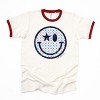 Simply Sage Market S.W.Smiley Patriotic Stars Ringer Tee - 2 of 4