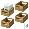 iDesign Acacia Wood Pantry Bin with Handles - Set of 4 - Natural - 2 of 4