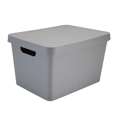 Simplify Large Storage Box with Lid Gray