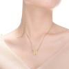 Stylish 14k gold plated initial necklace adorned with sparkling cubic zirconia for a personalized and elegant touch. - 2 of 2