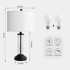 ROTTOGOON 22.15" Table Lamps Set of 2 Modern Black Bedside Nightstand Lamp Touch Control 3-Way Dimmable USB Ports 2 LED Bulbs Included - 4 of 4