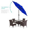 Best Choice Products 7.5ft Outdoor Solar Patio Umbrella for Deck, Pool w/ Tilt, Crank, LED Lights - 2 of 4