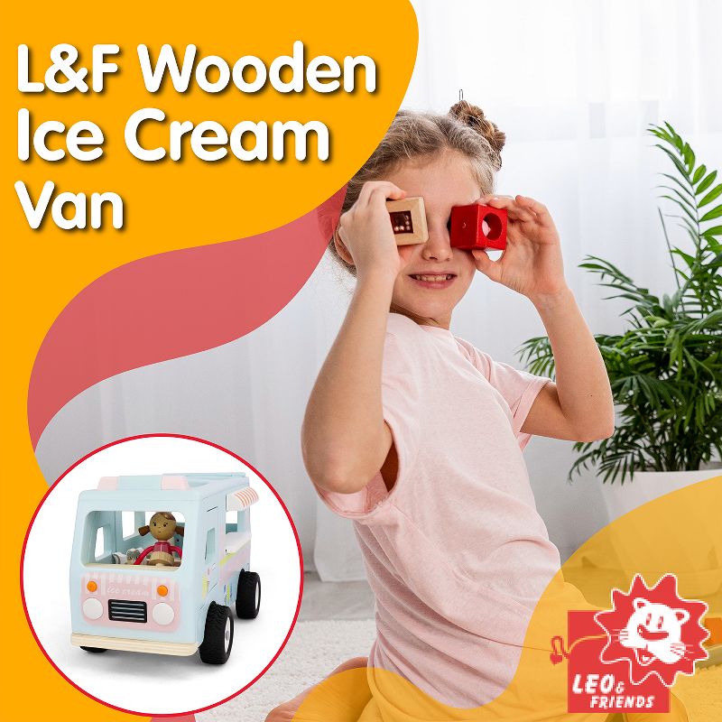 Leo & Friends Wooden Ice Cream Van, 2 of 8