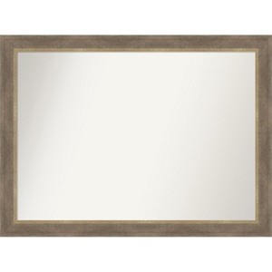 Amanti Art Driftwood Tan Non-Beveled Wood Framed Bathroom Vanity Wall Mirror - 1 of 4