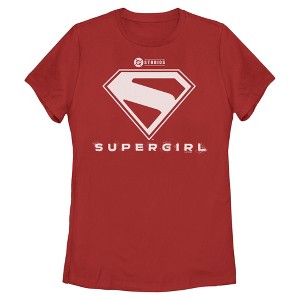Womens Supergirl Official Shield White Logo T Shirt - 1 of 4