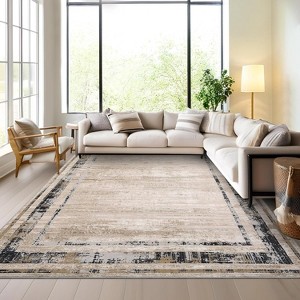 coucheta Modern Abstract Area Rugs for Living Room, Multi-size Washable Non-Slip Low-Pile Stain-Resistant Minimalist Carpet, for Bedroom, Dining Room - 1 of 4