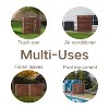 XINGHANZHENXUAN 3-Panel Outdoor Air Conditioner Fence 3-Section Outdoor Wooden Screen, Outdoor Wood Fence - 4 of 4