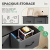 Dresser for Bedroom with 9 Fabric Drawers, Tall Chest Organizer Units for Clothing, Closet, Storage Tower with Cabinet, Metal Frame, Wooden Top - 3 of 4