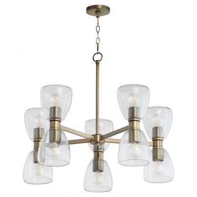Quorum Lighting Relo 10 - Light Chandelier in  Dark Brass