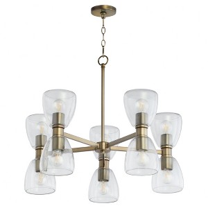 Quorum Lighting Relo 10 - Light Chandelier in  Dark Brass - 1 of 3