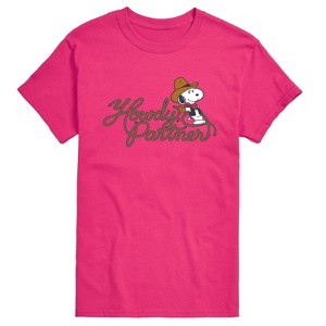 Men's - Peanuts - Howdy Partner Snoopy Short Sleeve Graphic T-Shirt - 1 of 4