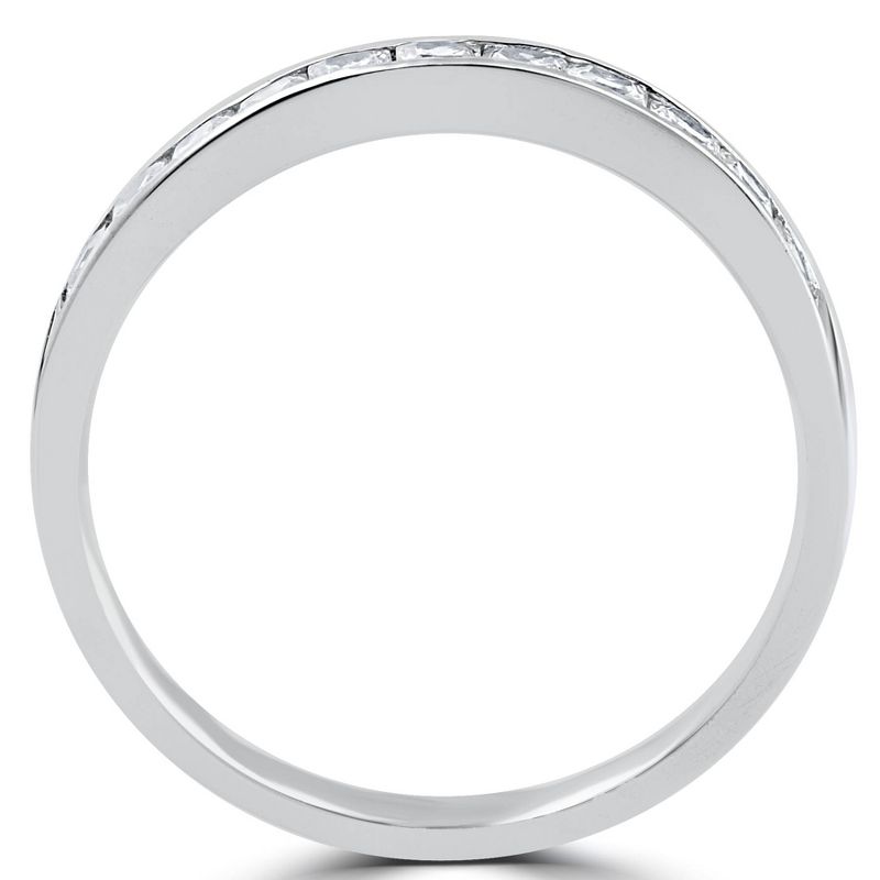 Pompeii3 3/8ct Princess Cut Diamond Wedding Anniversary Ring 14K White Gold, 3 of 6