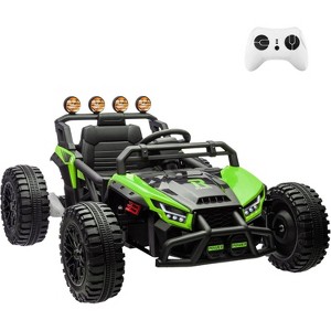 24V Ride On UTV,130W Electric Powered UTV with Remote Control,Spring Suspension,LED Light, 4 Shock Absorbers,Music,UTV for Kids - 1 of 4