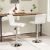 Tangkula 4 PCS Bar Stools PU Leather Swivel Bar Chairs Height Adjustable Upholstered Barstools - 2 of 4