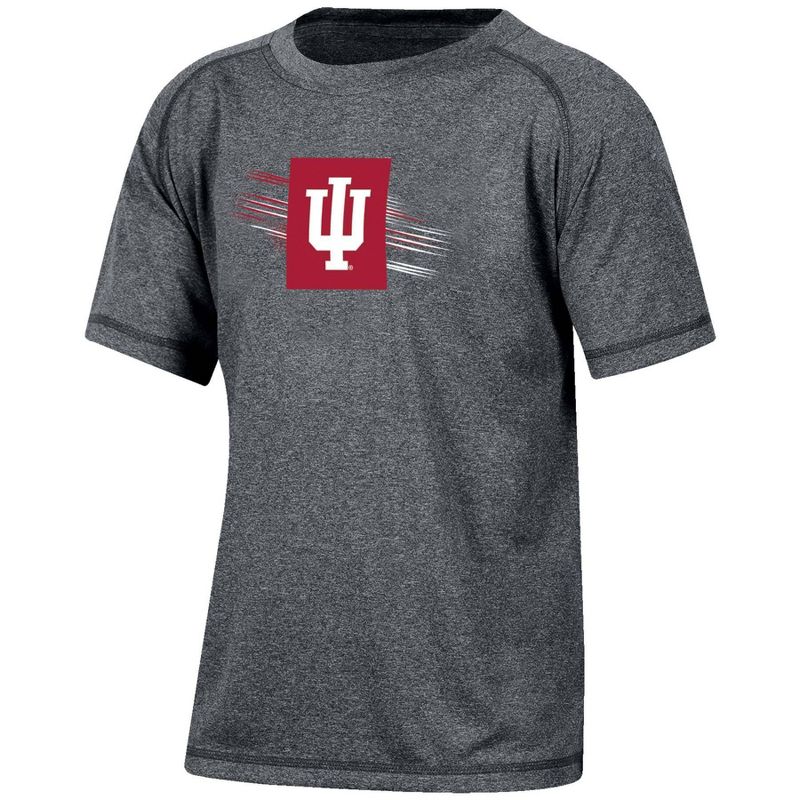 NCAA Indiana Hoosiers Boys&#39; Gray Poly T-Shirt, 1 of 4