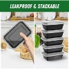 50 Pack Meal Prep Containers Reusable with Lids, Sturdy Leakproof & Food Safe - 4 of 4