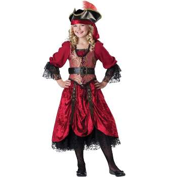InCharacter Costumes Swashbucklin' Scarlet Pirate Dress Costume Child