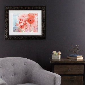 Trademark Fine Art Sheila Golden Poppy Field 3 Matted Framed Art - 1 of 4