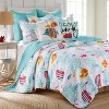Playa Vista Beach Time Decorative Throw Pillow Blue - Homthreads: Coastal Cushion, Indoor Nautical Accent - 3 of 3