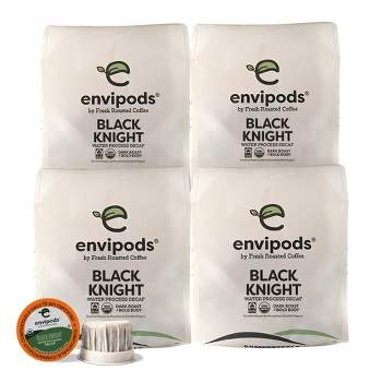 Fresh Roasted Coffee Black Knight Decaf Organic Dark Roast - 48ct compostable envipods