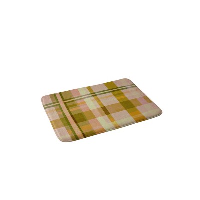 Alisa Galitsyna Colorful Plaid I Bath Mat Pink - Deny Designs