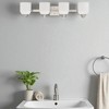 Sunset 4-Light Quartz Vanity Satin Nickel Opal Glass - 4 of 4