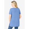 Woman Within Short-Sleeve Pintucked Henley Tunic - 3 of 4
