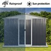 NicBex 10*8ft Outdoor Storage Shed Weatherproof Garden Shed with Sliding Door and Apex Roof for Garden, Lawn - 3 of 4