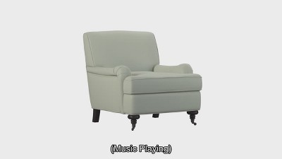 Antique Brown Faux Leather Accent Chair with Wood Legs