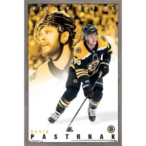 Trends International NHL Boston Bruins - David Pastrnák 19 Framed Wall Poster Prints - 1 of 4