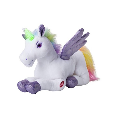 Fao Schwarz Glow Brights Toy Plush Led With Sound White Unicorn 15 Stuffed  Animal : Target