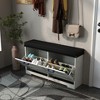 NicBex Storage Bench Farmhouse Shoe Storage Bench Shoe Organizer for Bedroom and Entryway - 4 of 4