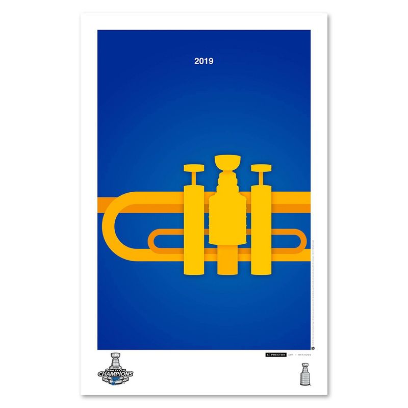 NHL St. Louis Blues 2019 Stanley Cup Art Poster, 1 of 2