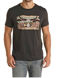 Men's 's Dale Brisby Pow Pow Short Sleeve Tee - Rock & Roll Denim - 1 of 2