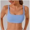 Clearlove Spaghetti Strap Sport BH's voor Vrouwen roVierkante Hals Yoga Draadloze BH Gewatteerde Cami Crop Top - 2 of 4