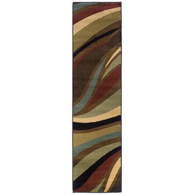 Oriental Weavers Hudson 2666F Brown/ Multi Indoor Area Rug - 1'10" x 7'6"