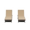 WestinTrends All Weather Wicker Outdoor Patio Chaise Lounge with Cushion (Set of 2) - 3 of 4