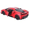 Ferrari 488 Pista Red with White and Blue Stripes 1/24 Diecast Model Car by Bburago - 3 of 3