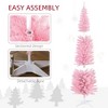 NAYSAYE 7ft Slim Noble Fir Artificial Christmas Tree with 499 Branch Tips and Metal Stand for Christmas Decoration, Pink, 21.75"*21.75"*82.75" - 4 of 4