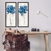 Stupell Industries Vivid Blue Abstract Flowers Rustic Florals, 30" x 13" - 2 of 4