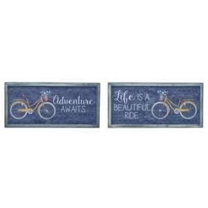Transpac MDF Enjoy The Ride Sign Set of 2 Spring Home Decorations - 1 of 1