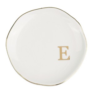 Unique Bargains Ceramic White Decorative Jewelry Tray - 1 of 4